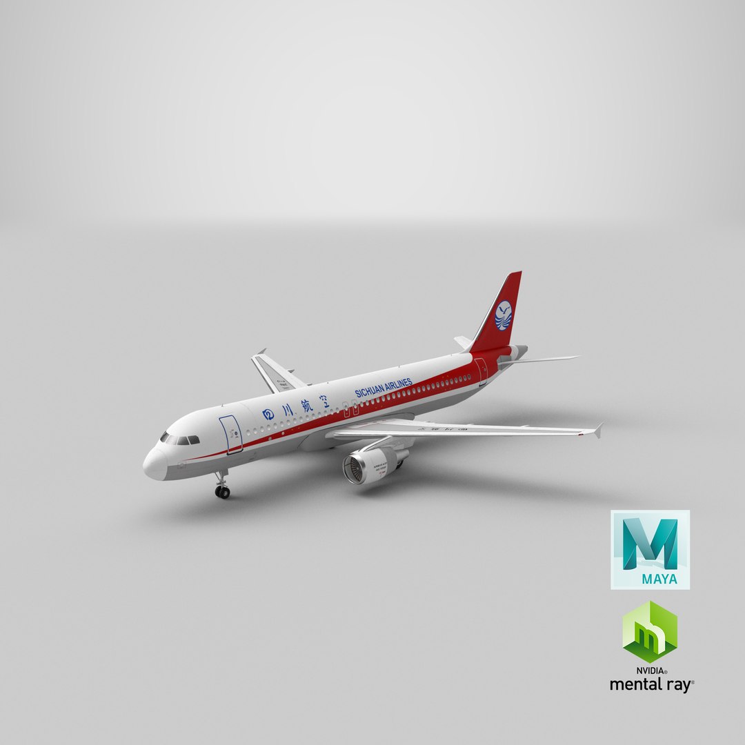 Airbus A320 Sichuan Airlines 3d Model