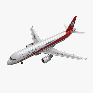 airbus a320 sichuan airlines 3d model
