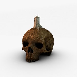3d skull candle