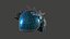 Capacete Raider pronto para jogo Low-poly
