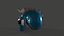 Capacete Raider pronto para jogo Low-poly