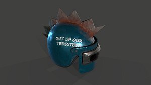 3D raider helmet low-poly ready