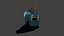 Capacete Raider pronto para jogo Low-poly