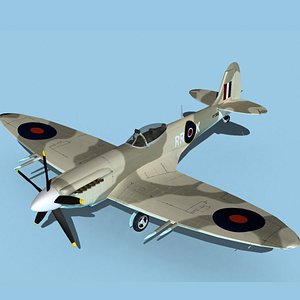 3D Supermarine Spitfire Mk 14e V03