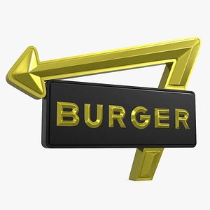 Black Gold Burger Sign
