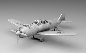 3D model German plane Messerschmitt Bf-109