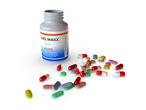 medical pill capsule tablet 3D model