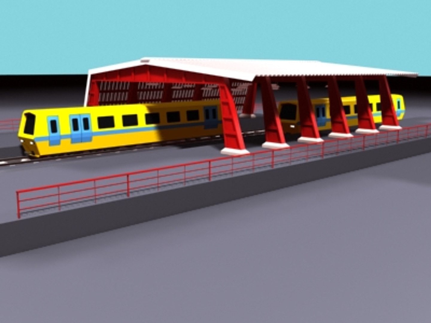 3dsmax Trainstation Trains