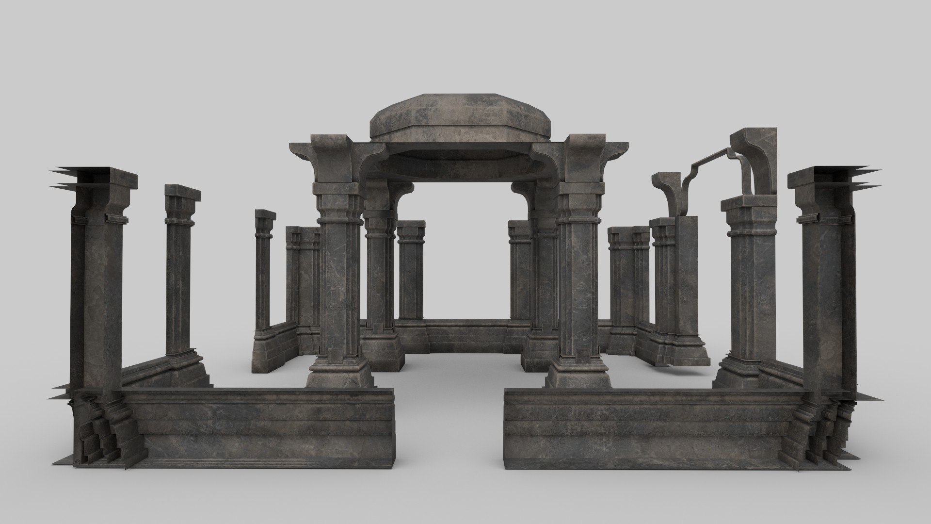 3D Pillars Model - TurboSquid 2253083