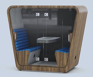 office phone booth 3D model