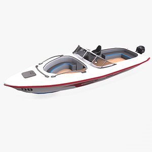 Speedboat Low-poly PBR4 3D