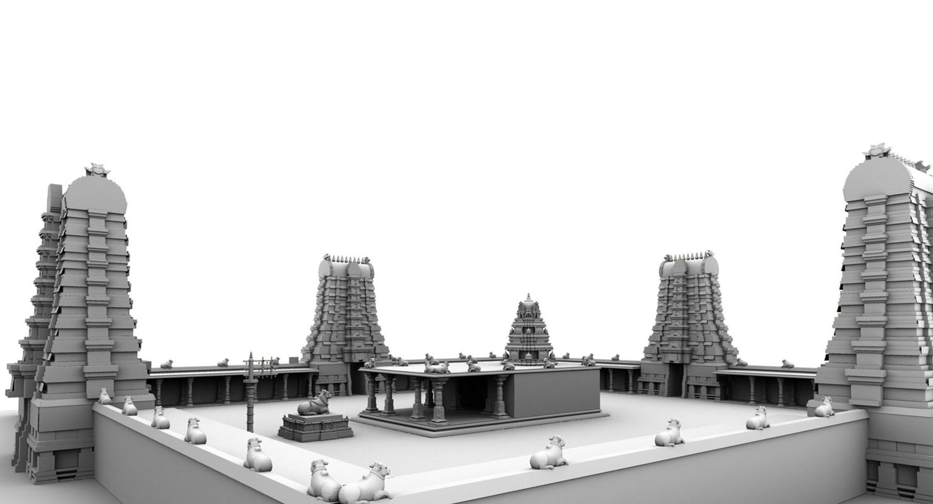 3D Model Indhu Temple - TurboSquid 1467329
