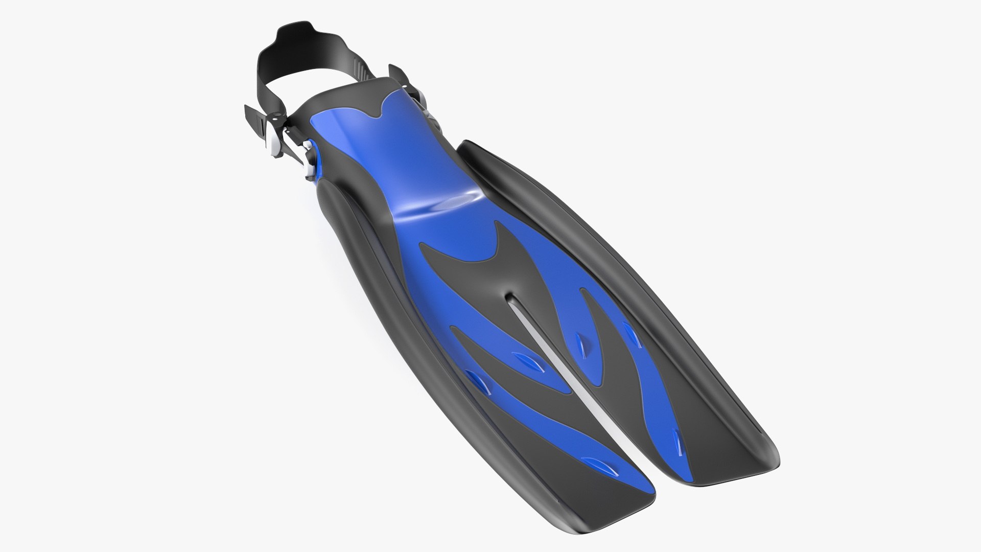 3D Twin Jet Open Heel Split Fin Blue - TurboSquid 2146512