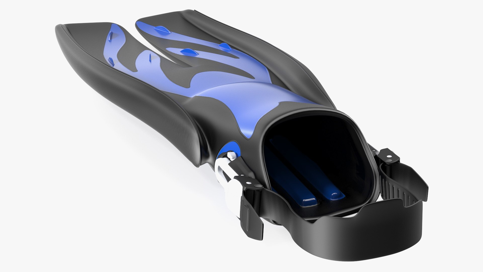 3D Twin Jet Open Heel Split Fin Blue - TurboSquid 2146512