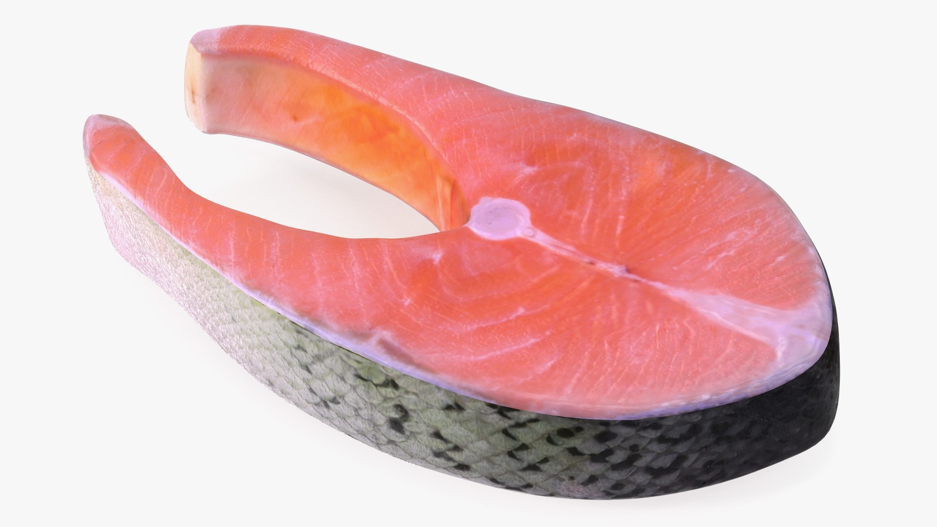 Raw Salmon Steak 3D model preview