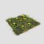 3D model pbr dandelion meadow patch