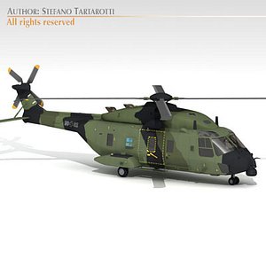 3d model of nh-90 helicopter german army