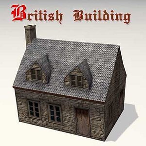 3d model old british building