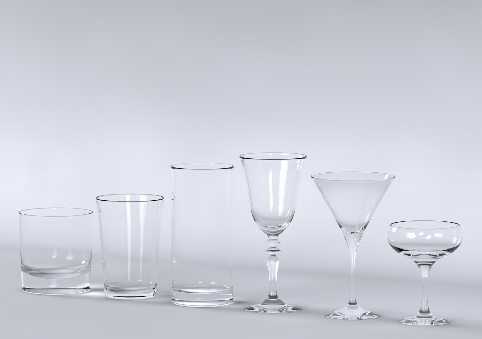 COCKTAIL GLASSWARE 3D model - TurboSquid 2008651
