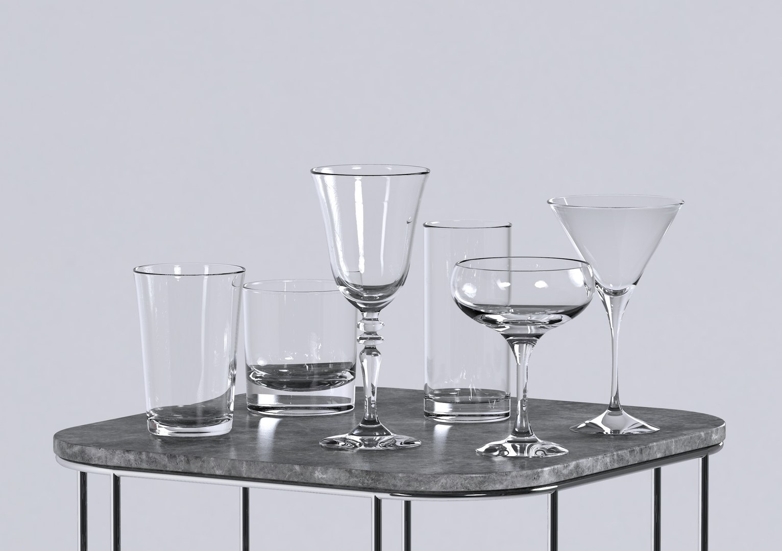 COCKTAIL GLASSWARE 3D model - TurboSquid 2008651