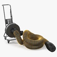 FumeCaddie Vehicle Exhaust Extractor Rigged for Maya
