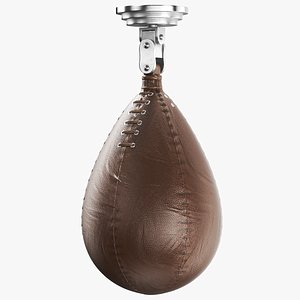 Detailed Brown Punching Speed Bag 3D model