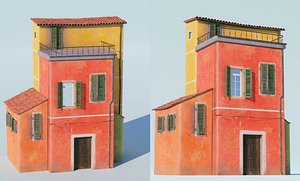 3D Italian Building Architecture Set