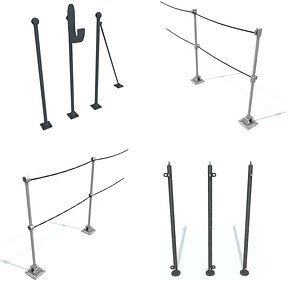 Rail stanchion A B C D