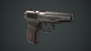 realistic soviet pistol 3D