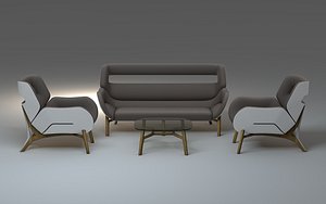 3d modern furniture set sofa