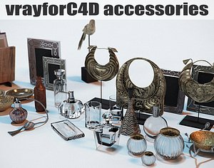 contemporary accessories interior renderings c4d