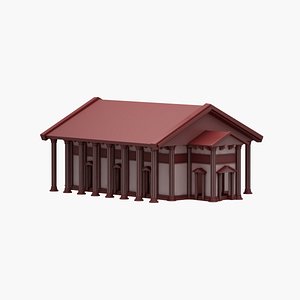 Greek State Building 04 3D model