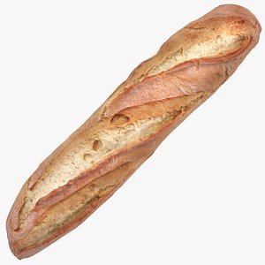 french bread baguette 3D