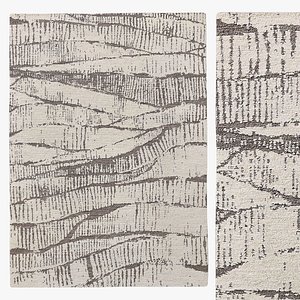 3D STRATI HAND-KNOTTED WOOL RUG model