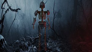 Armored Skeleton 02 low-poly 3D