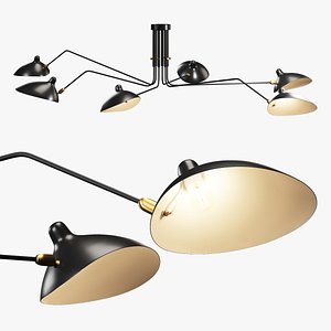 3D Black 6-ceiling lamp by Delisse