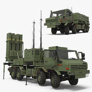 IRIS-T SLM SAM Launcher Rigged 3D model