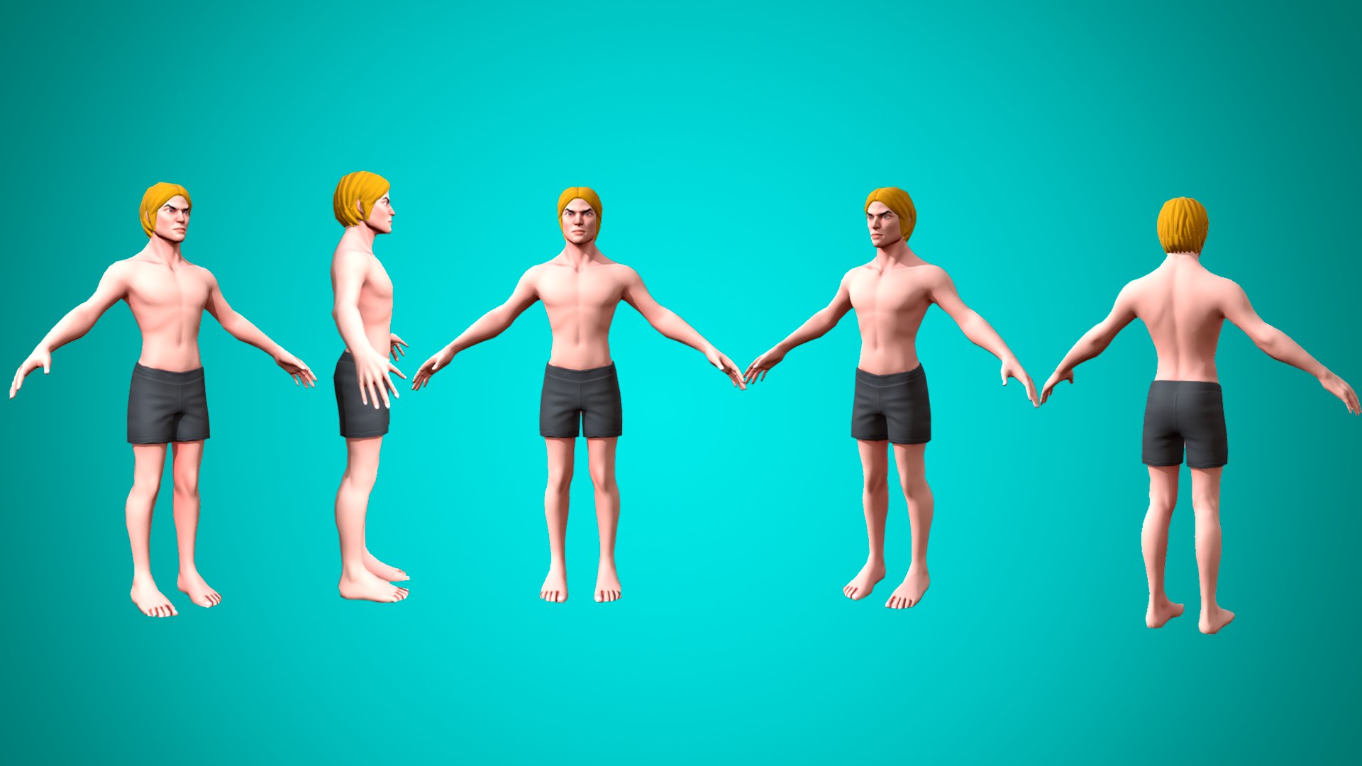 3D Model Ricky: Stylized Male Character - Game Ready Base Mesh ...