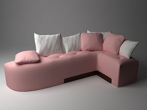 sofa corner pink 3d max