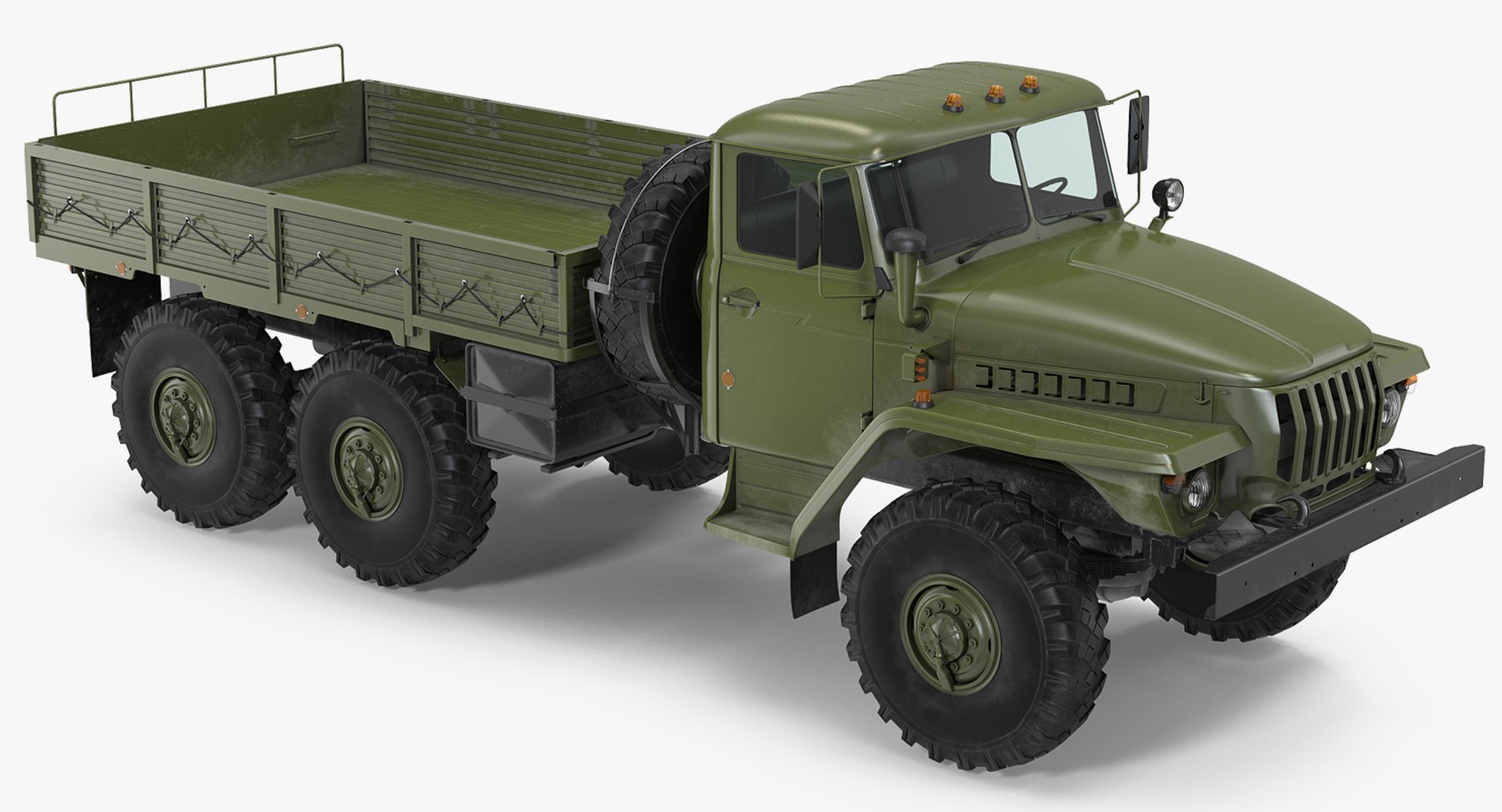 URAL 4320 Russian Cargo 6x6 Truck 3D Model 3D model preview
