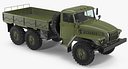 URAL 4320 Russian Cargo 6x6 Truck 3D Model