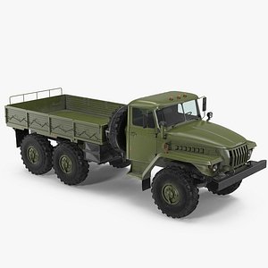 URAL 4320 Russian Cargo 6x6 Truck 3D Model