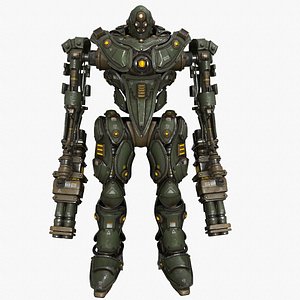 Sci-Fi Mech Robot Automaton Soldier Military 03 Kitbash - PROJECT VERSION with ZBRUSH PROJECT FILE