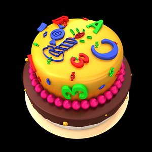 children cake 3d model
