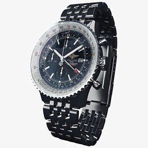breitling navitimer world modeled 3d model