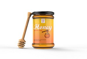 3D model jar dipper honey