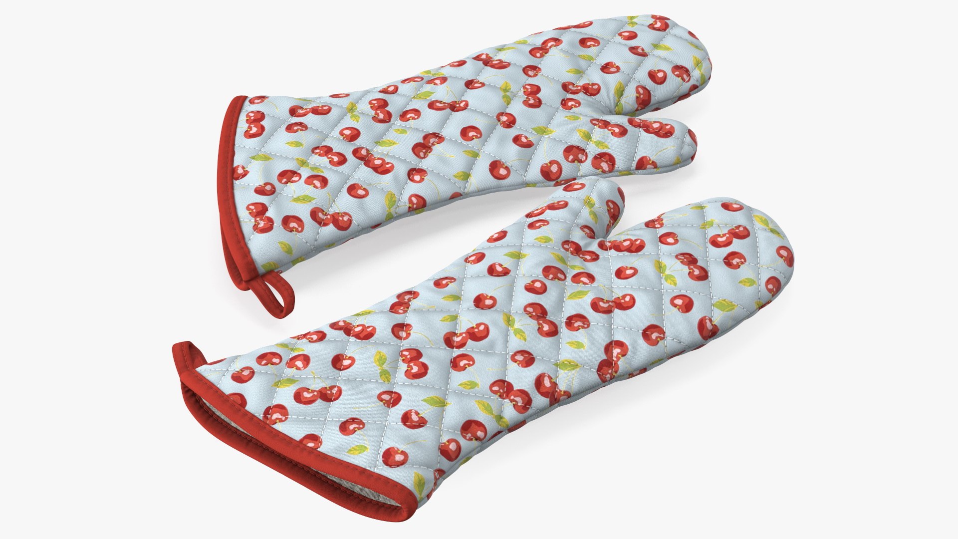 Heat Resistant Kitchen Gloves 3D model preview