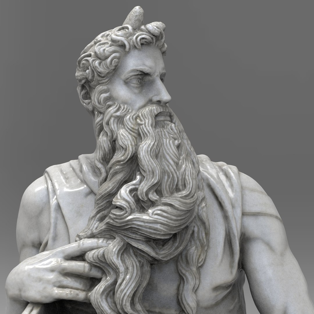 statue moses michelangelo buonarotti 3d obj