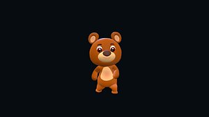 3D Cartoon Bear Animated