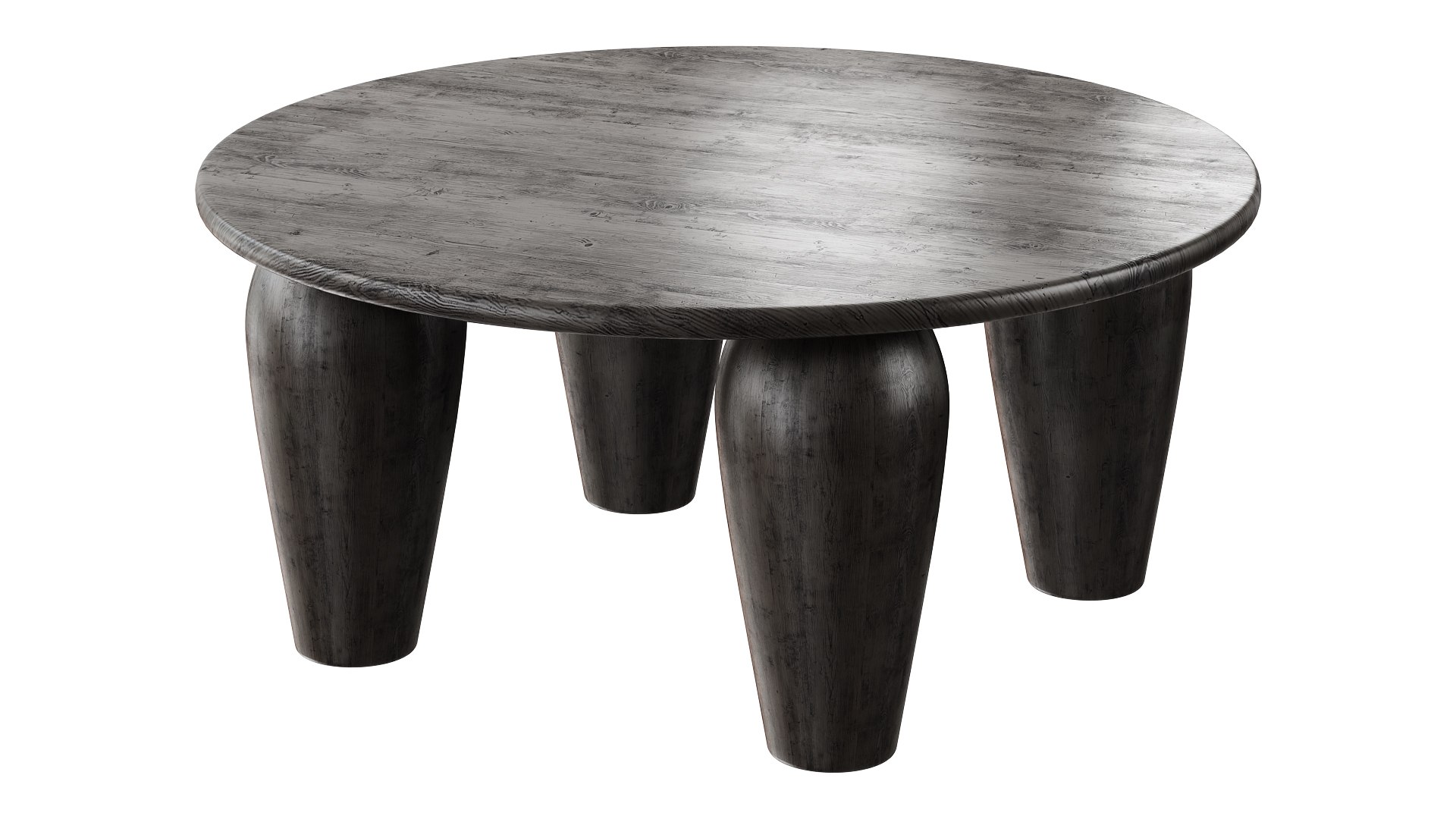 Mixed Reclaimed Wood Round Coffee Table 3D Model - TurboSquid 2122672